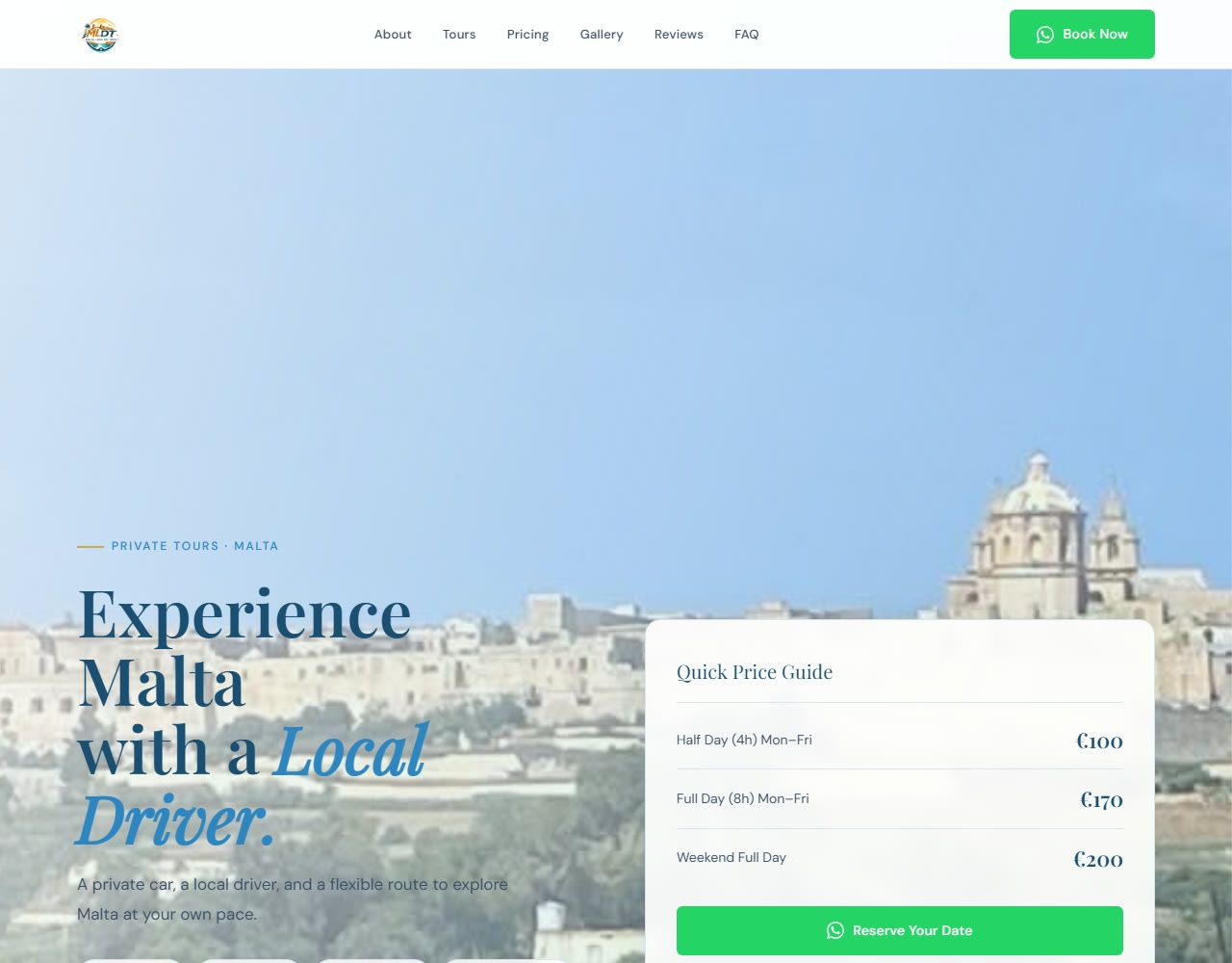 A live client website built by DLProject.io